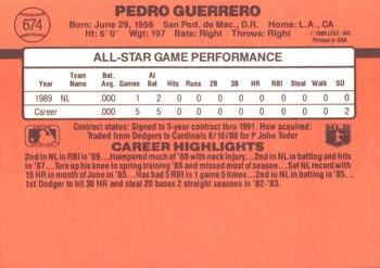 Pedro Guerrero  baseball card collectible - Main Image 2