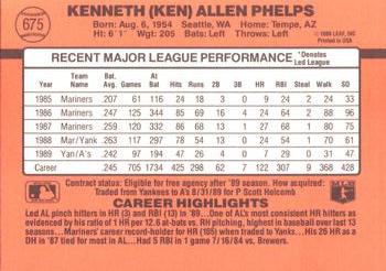 Ken Phelps  baseball card collectible - Main Image 2