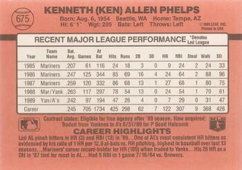 Ken Phelps  baseball card collectible - Main Image 2
