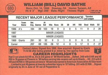 Bill Bathe  baseball card collectible - Main Image 2
