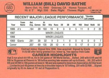 Bill Bathe  baseball card collectible - Main Image 2