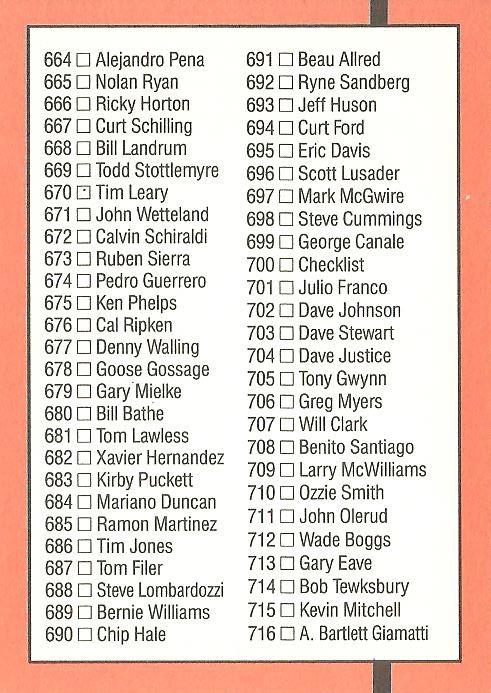 Checklist 618-716  baseball card collectible - Main Image 2