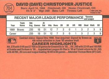 Dave Justice  baseball card collectible - Main Image 2