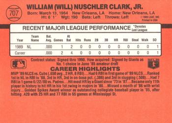 Will Clark  baseball card collectible - Main Image 2