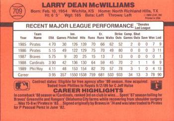 Larry McWilliams  baseball card collectible - Main Image 2