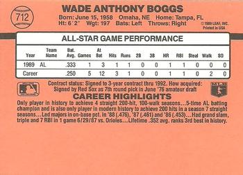 Wade Boggs  baseball card collectible - Main Image 2