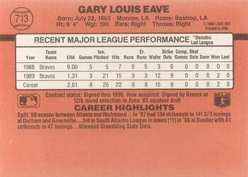 Gary Eave  baseball card collectible - Main Image 2