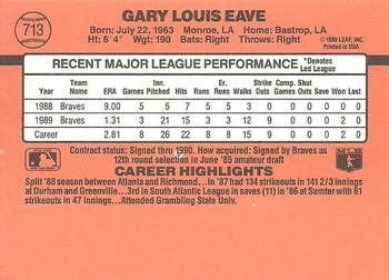 Gary Eave  baseball card collectible - Main Image 2