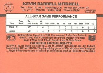 Kevin Mitchell  baseball card collectible - Main Image 2