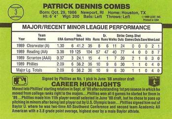 Pat Combs  baseball card collectible - Main Image 2