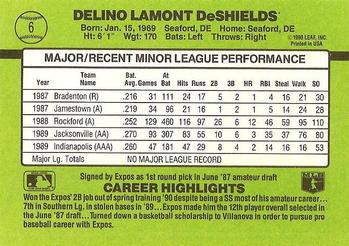 Delino DeShields  baseball card collectible - Main Image 2