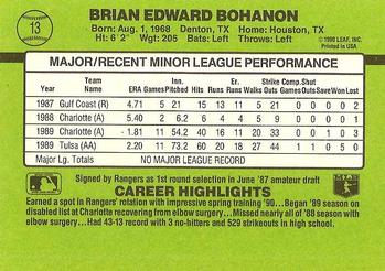 Brian Bohanon  baseball card collectible - Main Image 2