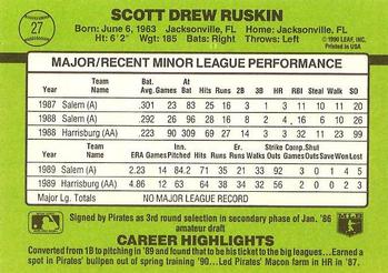 Scott Ruskin  baseball card collectible - Main Image 2