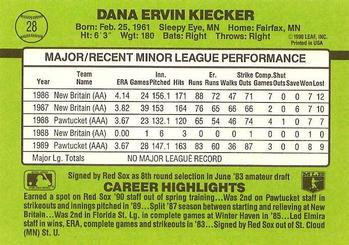 Dana Kiecker  baseball card collectible - Main Image 2
