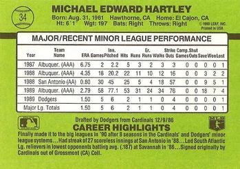 Mike Hartley  baseball card collectible - Main Image 2