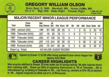 Greg Olson  baseball card collectible - Main Image 2