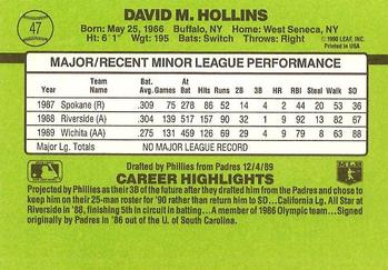 Dave Hollins  baseball card collectible - Main Image 2