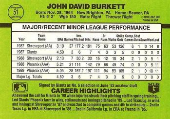 John Burkett  baseball card collectible - Main Image 2