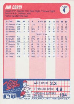 Jim Corsi  baseball card collectible - Main Image 2