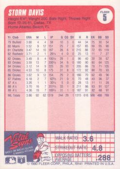 Storm Davis  baseball card collectible - Main Image 2