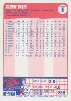 Storm Davis  baseball card collectible - Main Image 2