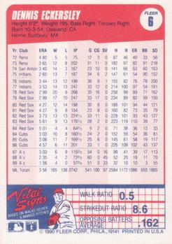 Dennis Eckersley  baseball card collectible - Main Image 2