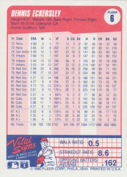 Dennis Eckersley  baseball card collectible - Main Image 2