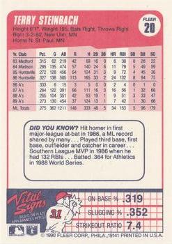 Terry Steinbach  baseball card collectible - Main Image 2