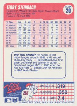 Terry Steinbach  baseball card collectible - Main Image 2