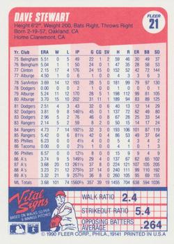 Dave Stewart  baseball card collectible - Main Image 2