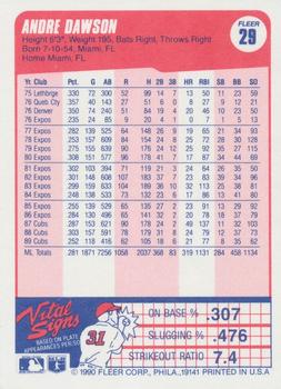 Andre Dawson  baseball card collectible - Main Image 2