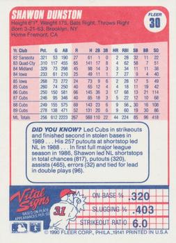 Shawon Dunston  baseball card collectible - Main Image 2