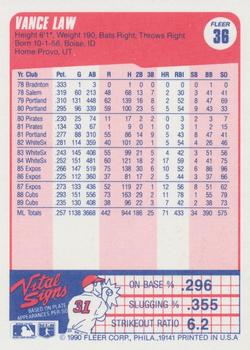 Vance Law  baseball card collectible - Main Image 2