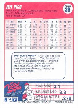 Jeff Pico  baseball card collectible - Main Image 2