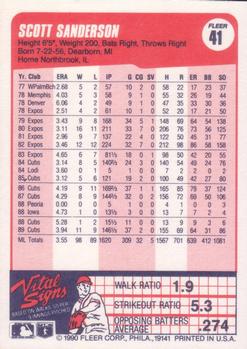 Scott Sanderson  baseball card collectible - Main Image 2