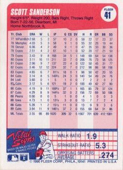 Scott Sanderson  baseball card collectible - Main Image 2