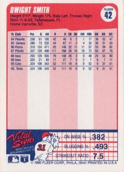 Dwight Smith  baseball card collectible - Main Image 2