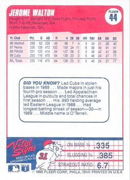 Jerome Walton  baseball card collectible - Main Image 2