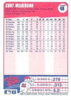 Curt Wilkerson  baseball card collectible - Main Image 2