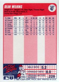 Dean Wilkins  baseball card collectible - Main Image 2