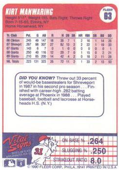 Kirt Manwaring  baseball card collectible - Main Image 2