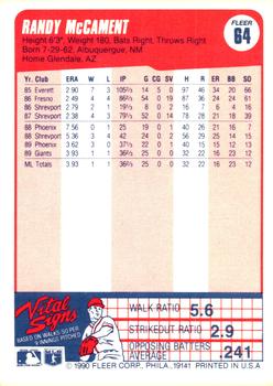 Randy McCament  baseball card collectible - Main Image 2