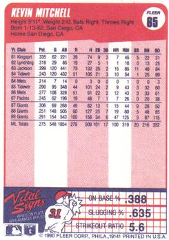 Kevin Mitchell  baseball card collectible - Main Image 2