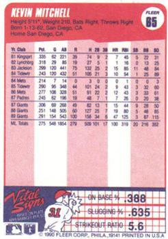 Kevin Mitchell  baseball card collectible - Main Image 2