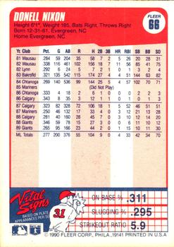 Donell Nixon  baseball card collectible - Main Image 2