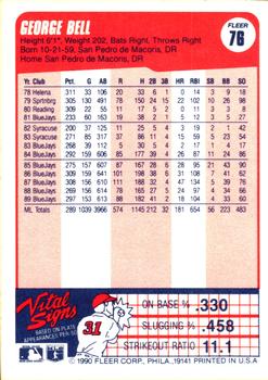 George Bell  baseball card collectible - Main Image 2