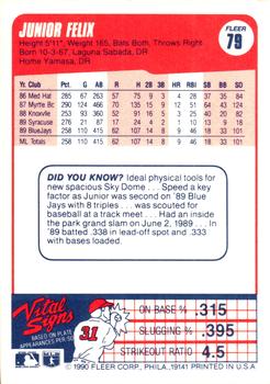 Junior Felix  baseball card collectible - Main Image 2