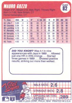 Mauro Gozzo  baseball card collectible - Main Image 2