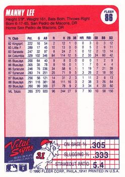 Manny Lee  baseball card collectible - Main Image 2