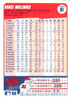 Rance Mulliniks  baseball card collectible - Main Image 2